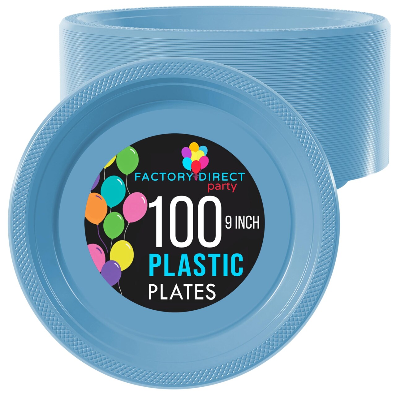 Party Solids Plastic Plates For Party Disposable Plates Heavy Duty Supplies 100 Pcs Plastic Dinnerware Sets Heavy Duty 350 GSM Disposable Dinnerware Set by Exquisite